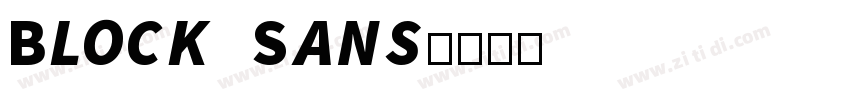 Block Sans字体转换 Block Sans字体转换
